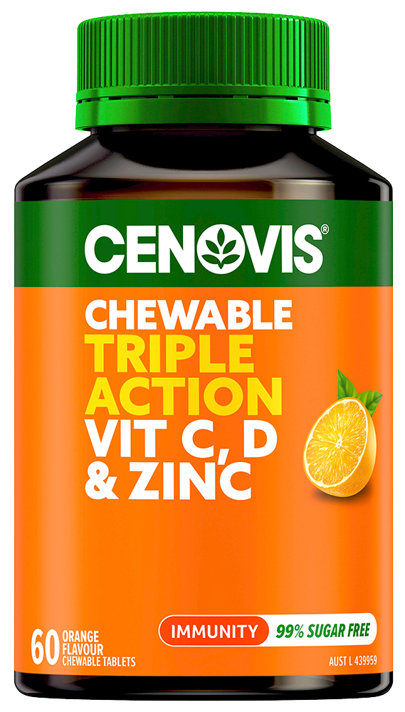Cenovis Chewable Triple Action Vitamin C, D & Zinc Cenovis